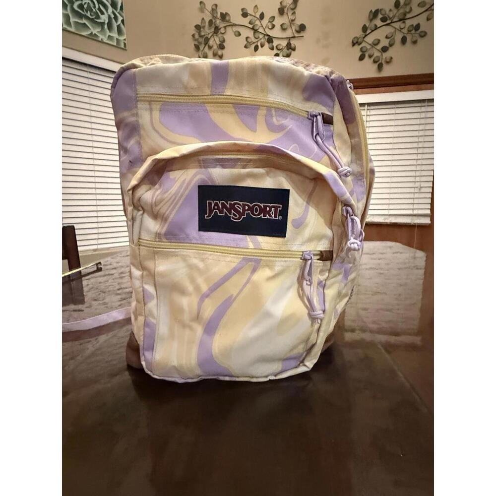 JanSport JS0A2SDD008 Cool Student Backpack - White /Purple
